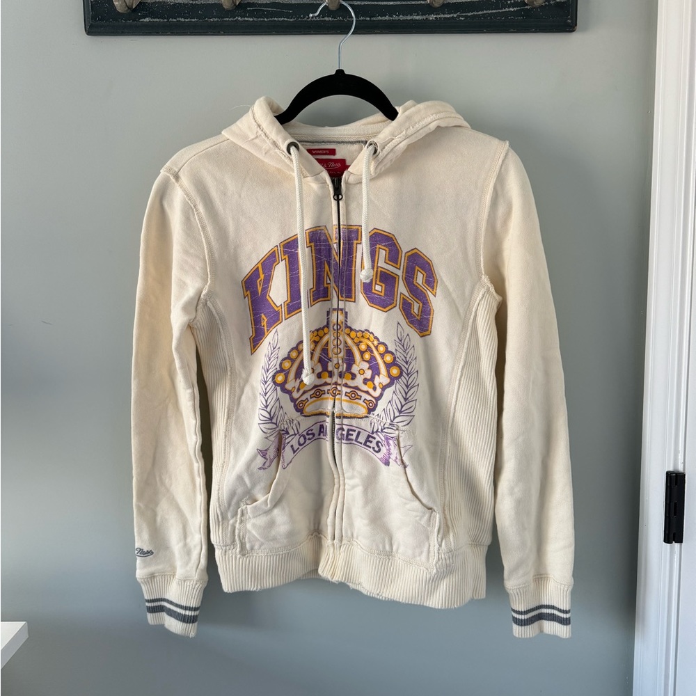 mitchell & ness los angeles kings zip up hoodie